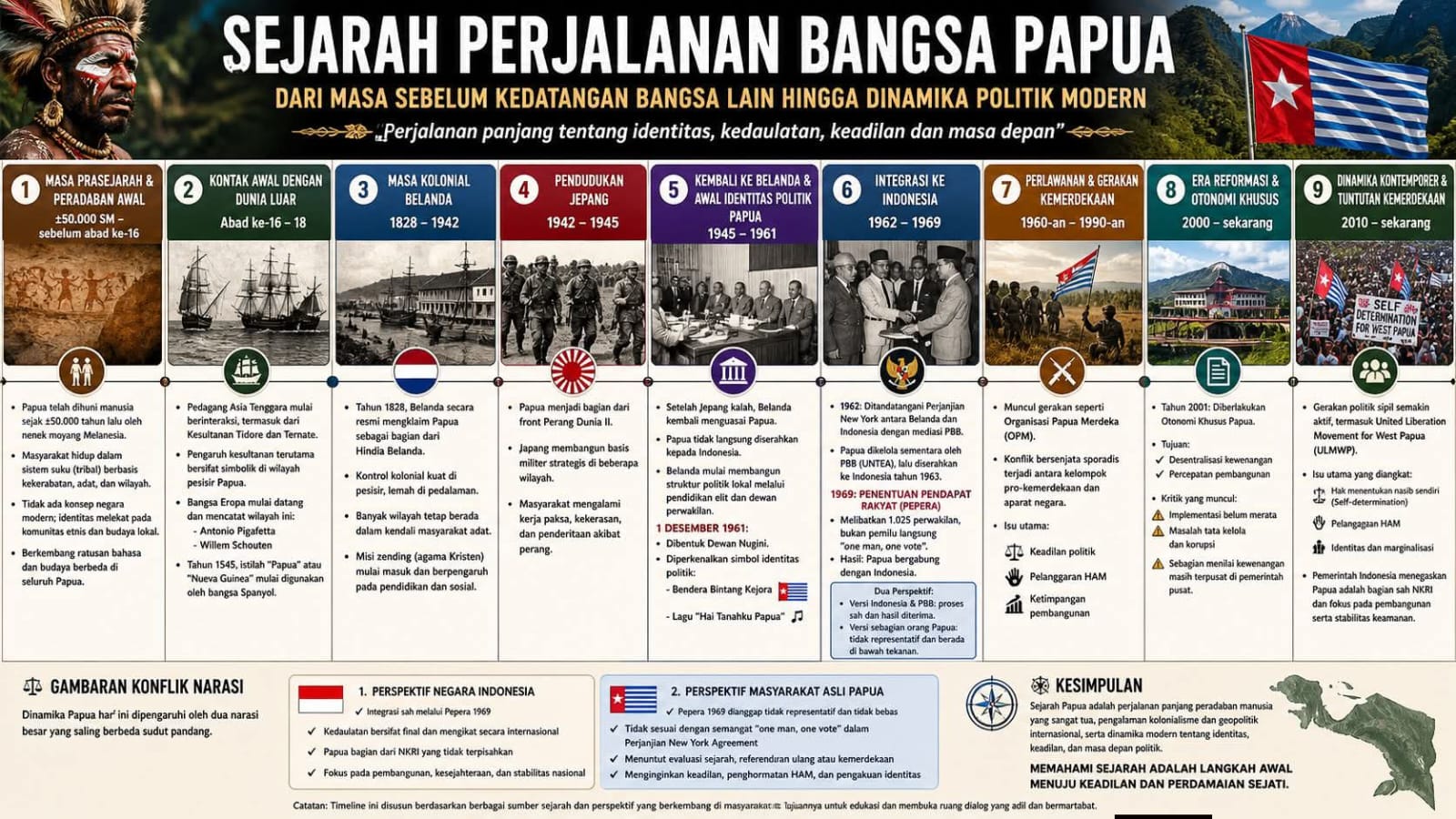 Sejarah Politik dan Identitas Papua dalam Konteks Kolonialisme, Integrasi, dan Kontestasi Modern