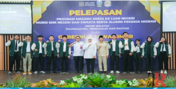 Gubernur Jatim Lepas 1.790 Siswa SMK Kerja ke Luar Negeri