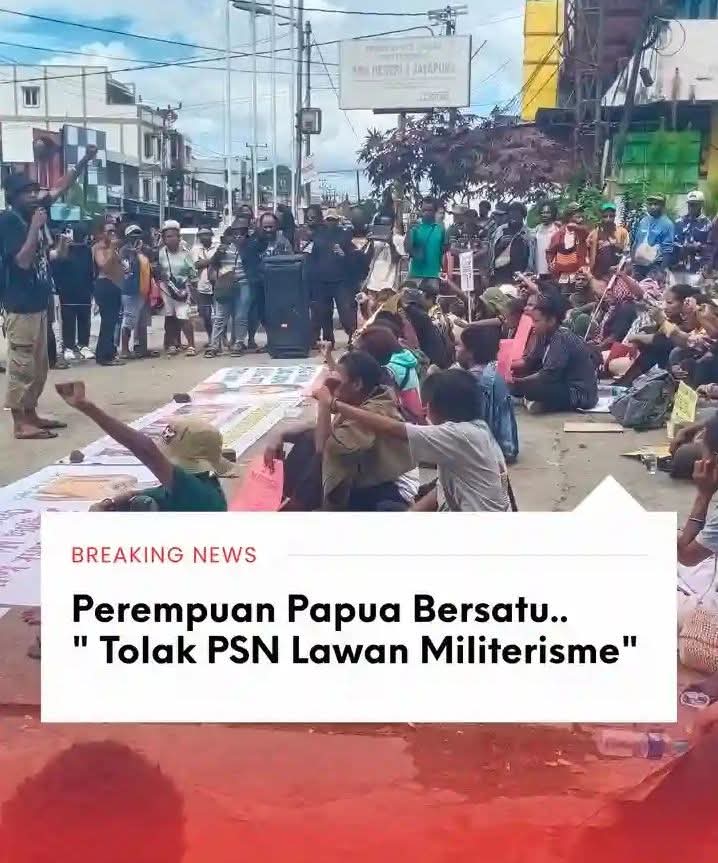 Aksi Suara Perempuan Papua Bersatu Tolak PSN dan Lawan Militerisme