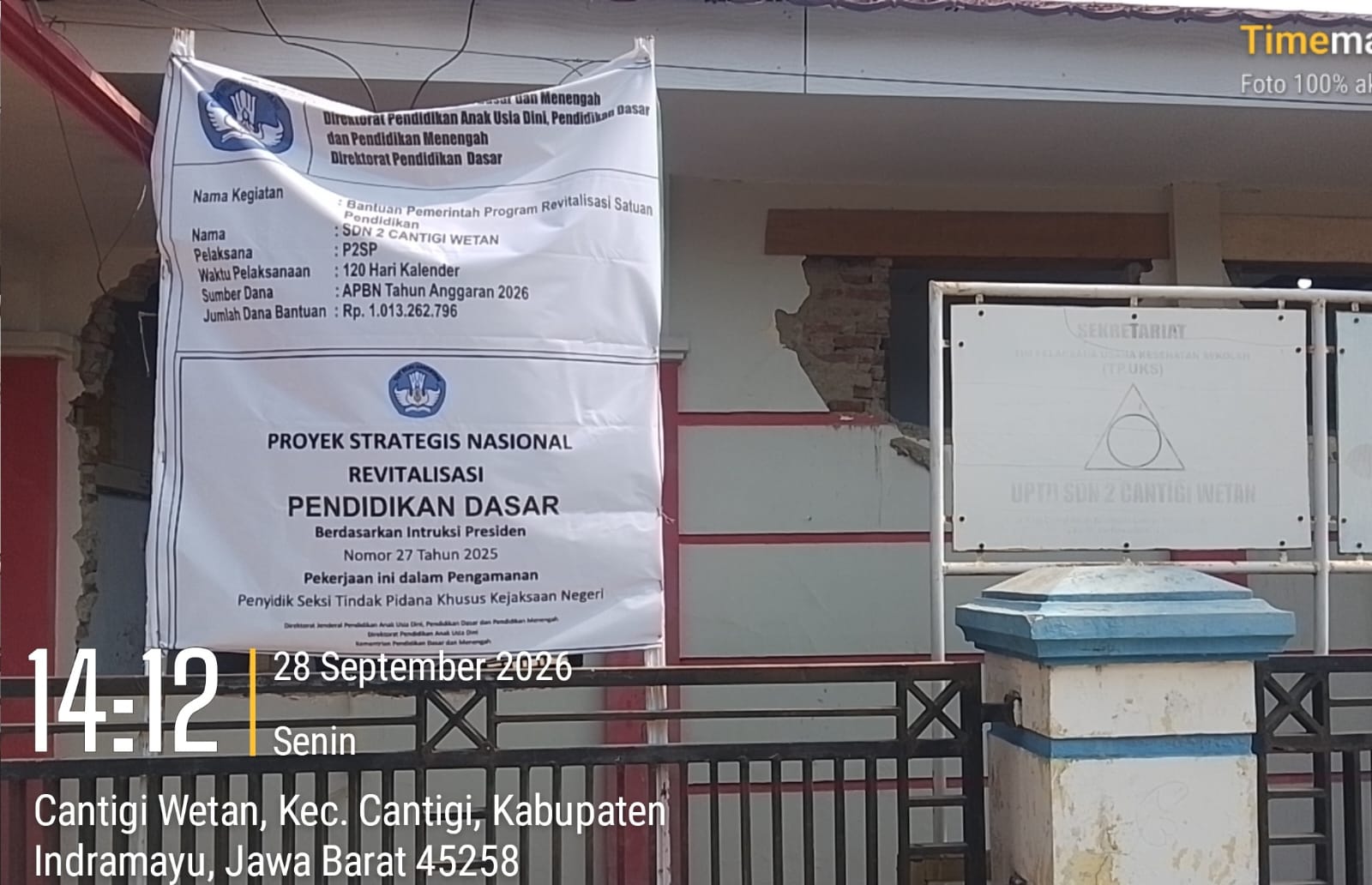 Kepala SDN 2 Cantigi Wetan Amanah Revitalisasi Sekolah untuk Kemajuan Pendidikan